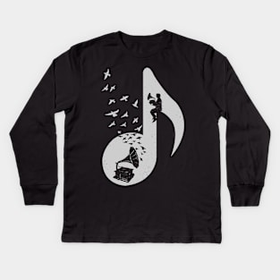 Musical - Gramophone Kids Long Sleeve T-Shirt